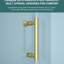 Porte de salle de bain coulissante simple, 48 po 48,8 po, verre trempé de 8 mm, cadre doré, douche rouille en acier inoxydable 304 H 48 po x H 76 po réversible gauche à droite, écran d'eau, glissade-124250141