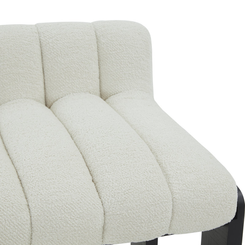 Zayne Boucle, Tabouret de comptoir (Siège d'une hauteur de 26,6, Noir