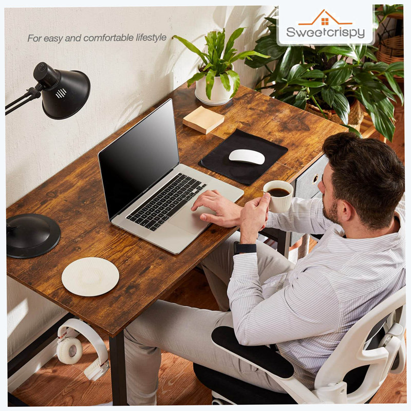 Bureau d'écriture avec 2 tiroirs Norrington, Brun rustique, H 29,06 po x l 40,06 po x P 23,06 po