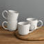  Starlight 4-Piece Stoneware Mug Set, Matte White-1197164947