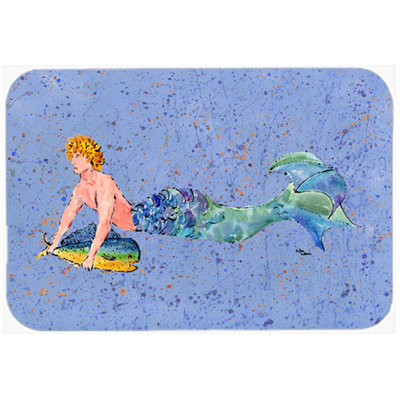 Caroline's Treasures Merman Glass Cutting Board
