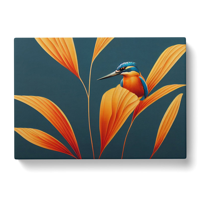 Kingfisher - Wrapped Canvas, 40cm H x 60cm W x 3cm D
