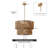 5-light Hand-Woven Rattan Drum Chandelier