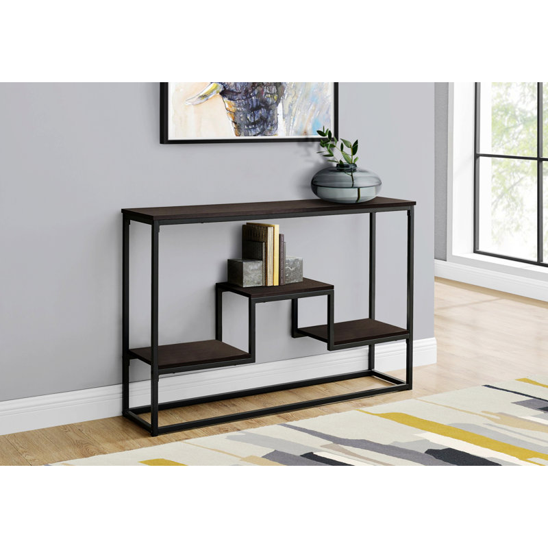 Table d'appoint, console de salon, table de vestibule, table d'appoint étroite avec structure en métal