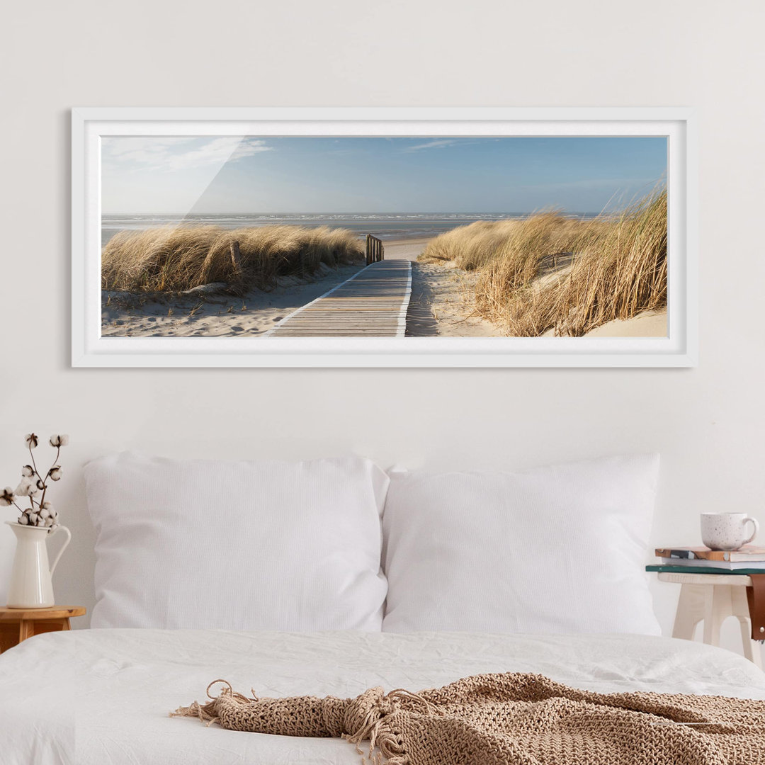 Bild mit Rahmen - Ostseestrand - Panorama-Landschaft - B