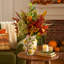 Fall Arrangement in Lemon Vase