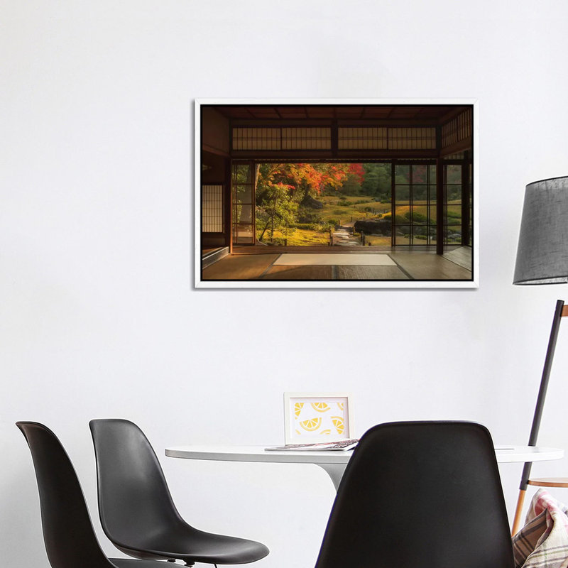 Autumn In Japan XIX by Daniel Kordan - Print on Canvas, White Framed, 101.6 cm H x 66.04 cm W x 3.175 cm D