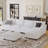 141.5'' U-Shaped Upholstered Sofas with Movable Ottoman-1190076564