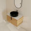 Ensemble de meuble-lavabo mural simple 30 po avec lavabo d'art, meuble-lavabo flottant avec 2 portes à fermeture douce-1803446528