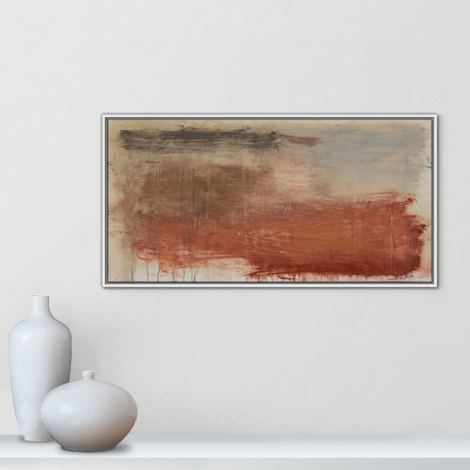 Colin "Autumn Over The Riviera" Print, 21.5" H x 41.5" W, White