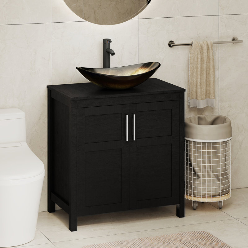 Meuble-lavabo 30 po avec lavabo Warde, Black