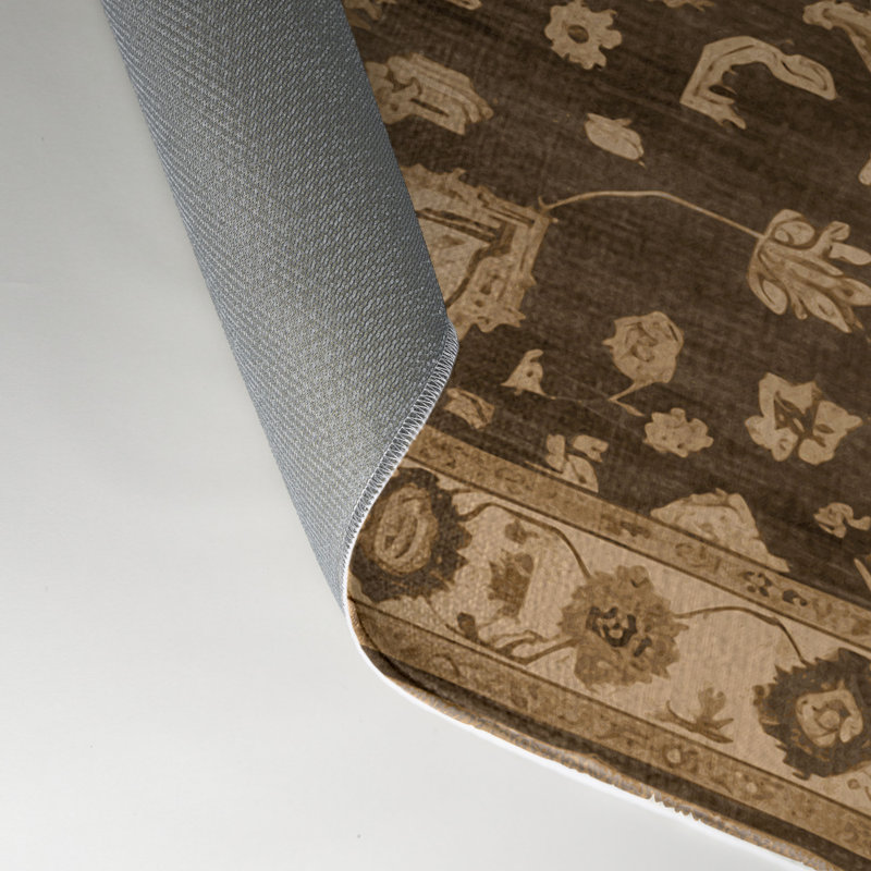 Tapis intérieur et extérieur brun Overdyed, Rectangle 9 pi x 12 pi