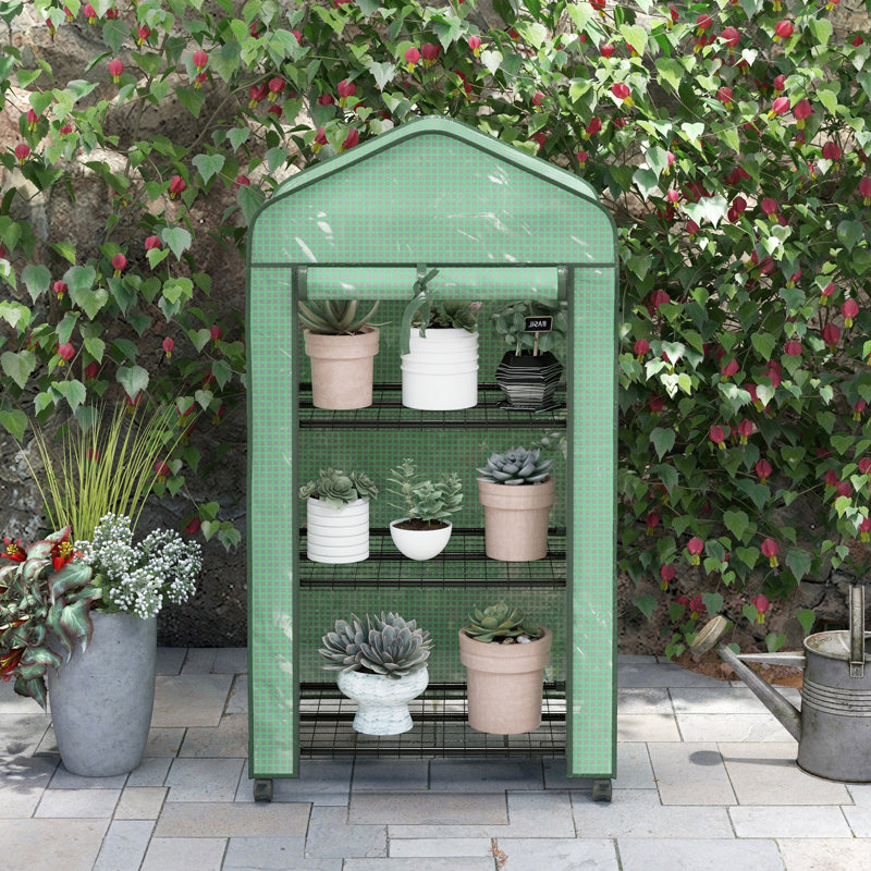 Ceciel 2.5 Ft W x 1.5 Ft D Mini Greenhouse