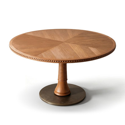 Solid wood round table