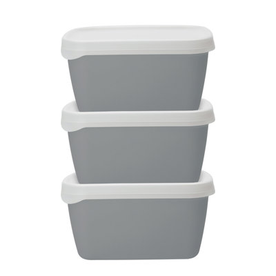 Food Storage - Set of 3 Containers and 3 Lids