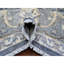 Tapis oriental à motif archaïque 8 pi x 9 pi 9 po gris Peshawar 431948EEAEF64854926DBA32BD116CA4