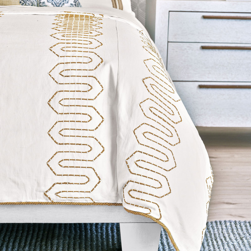 Ojai Hand Embroidered Comforter, King Comforter