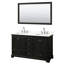 Meuble-lavabo double autoportant Deborah avec plateau en quartz-98142014-98142015-98213894