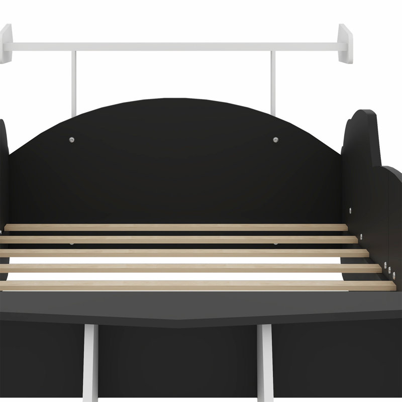 Lit plateforme avec roulettes Race, Blacks Blanc