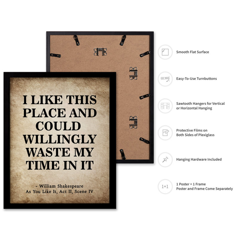 I Like This Place, H 11 po x l 14 po, Affiche, Black Framed