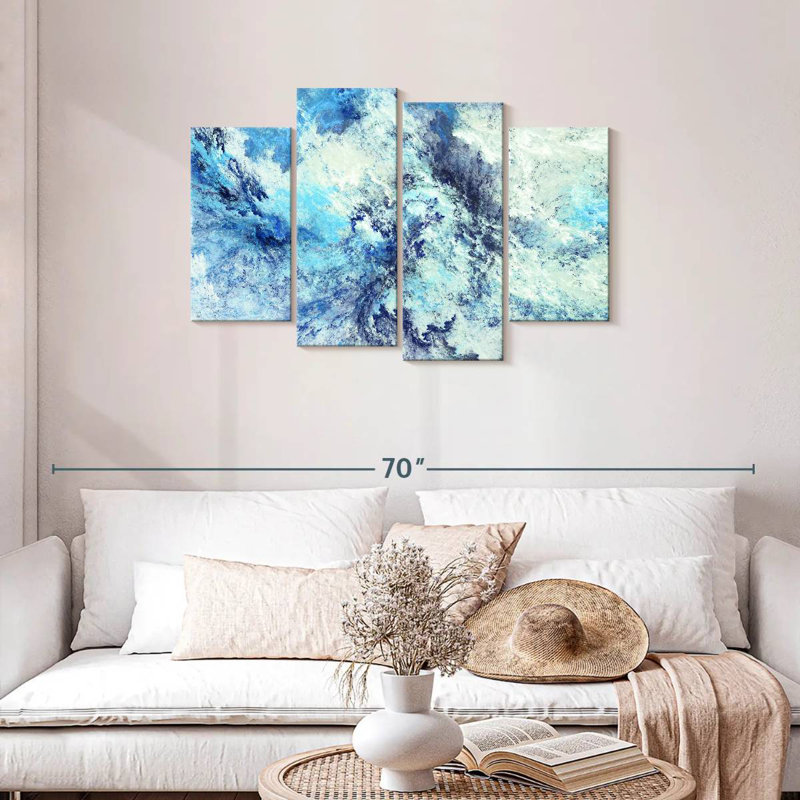 Abstrait de nuages glacés Avery, H 27 po x l 43 po