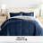 7-Piece Reversible Bedding Bundle - Solid Comforter and Patterned Sheet Set-99311801-99311810