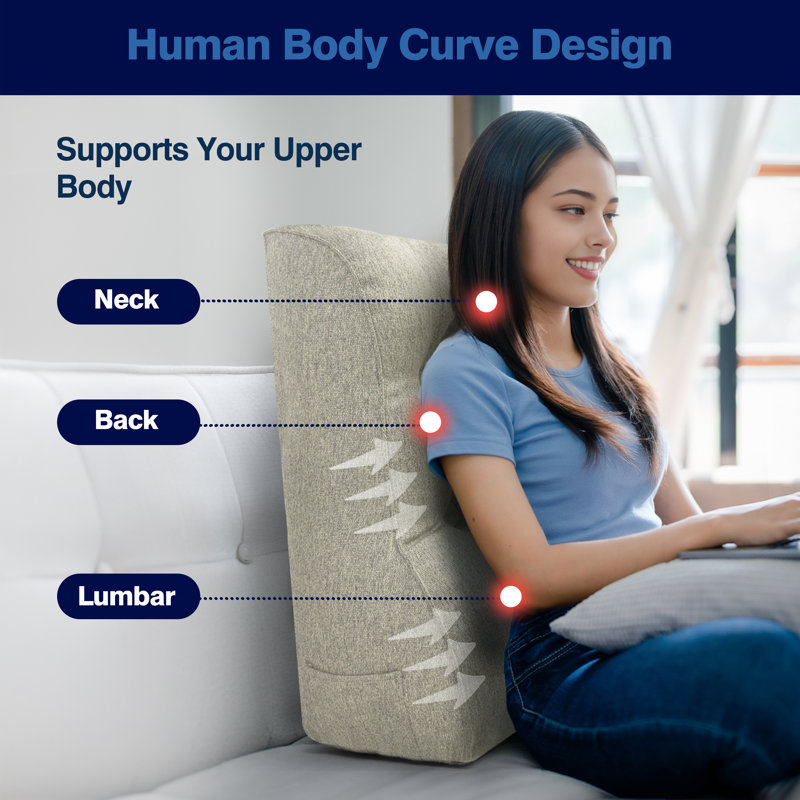 Triangular Backrest Cushion, Ivory