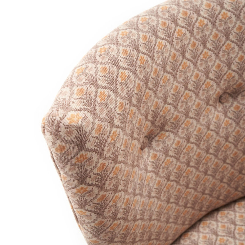 Chaise d'appoint en polyester touffeté l 25,59 po Laveta