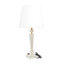 Lampe de cristal transparent avec accents dorés