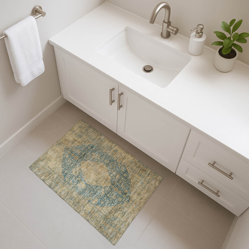Premium Machine Washable Honig AMF1657 Global Rug, Rectangle 1'8" x 2'6"