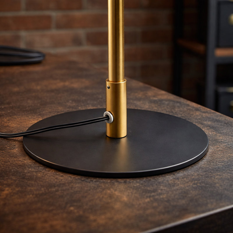 Lampe de table à DEL noire avec interrupteur marche / arrêt Auletta