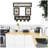 "Kitchen Collection VI" 4-Piece Vignette With 7-Peg Mug Rack By Millwork Engineering, Black Frame