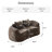 2-seater Curved Compressed Sofa, Upholstered Boneless Loveseat-1517070264