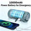 Lumières de camping pliables, lanterne de camping à DEL rechargeable de 10 000 mah, lampe de poche portable, lumières de tente pour le camping, la randonnée, la pêche