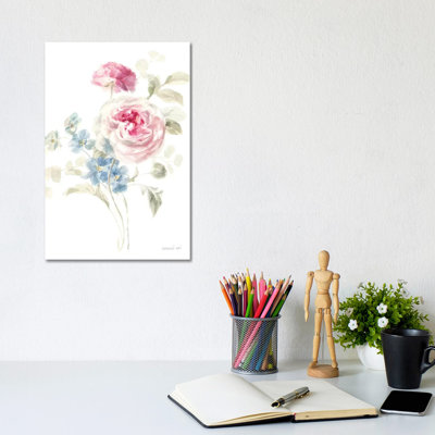 Cottage Garden On White by Danhui Nai - Wrapped Canvas Gallery-Wrapped Canvas Giclée