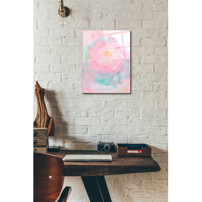 «Pink Peony», art mural en verre acrylique