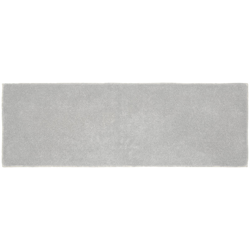 Tapis pour salle de bain Roanoke, L 22 po x L 60 po, Gris platine