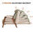 29.92'' Beige 3-in-1 Cotton Linen Foldable Reclining Sleeper/Convertible Chair/Upholstered Sofa Bed/Chaise I 5-Gear Adjustable Backrest for Small Space