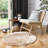 Tristion Cozy Faux Rabbit Fur Area Rug Machine Washable Rug in Beige-926758428