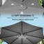 Parasol de patio décalé 10 pi à 360 ° pivotant à 360 °, gris-1230124780