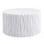 Table basse d'extérieur blanche moderne avec motif cannelé ondulé - ronde de 26,77 po, H 14,76 po, matériau MGO, capacité de 66 lb, sans assemblage pour patio, jardin ou balcon