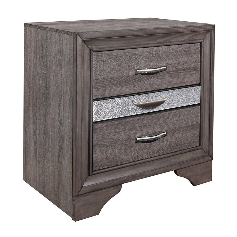 Table de chevet Ryder Sparkle Grey