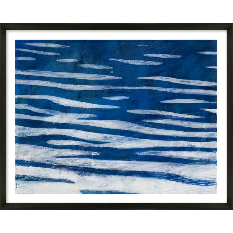 River 2 Painting by Ivo Stoyanov, 30" H x 38" W x 1.25" D, Black