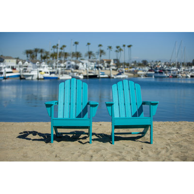 Chaise Adirondack d'extérieur en PEHD LuXeo Marina