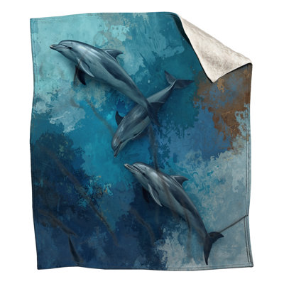 Dauphins dans des couvertures océaniques