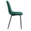 Ademar 46cm H Velvet Upholstered Metal Side Chair in Green-335982058