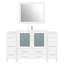 Ensemble de meuble-lavabo autoportant 60 po avec plateau en céramique et miroir assorti Brescia-33559827