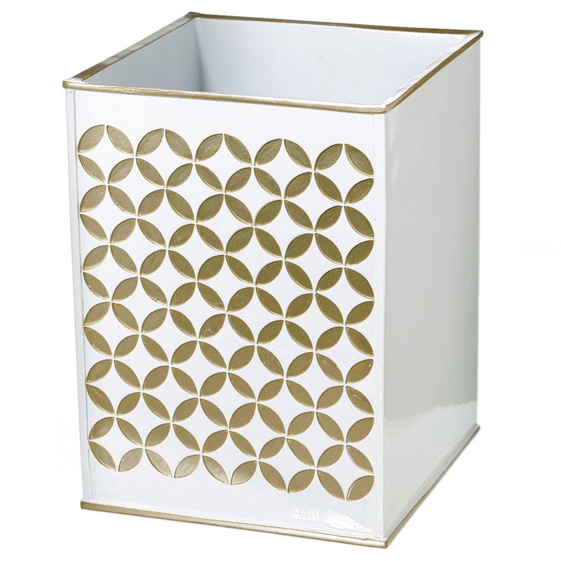 Diamond Lattice Resin Open Waste Basket
