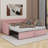 Twin Size Upholstered Daybed With Trundle-1492810767