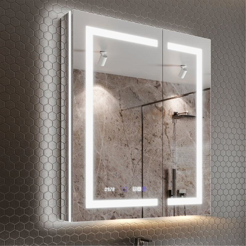 Armoire de salle de bain intelligente multifonctionnelle avec des fonctionnalités avancées pour un rangement optimal